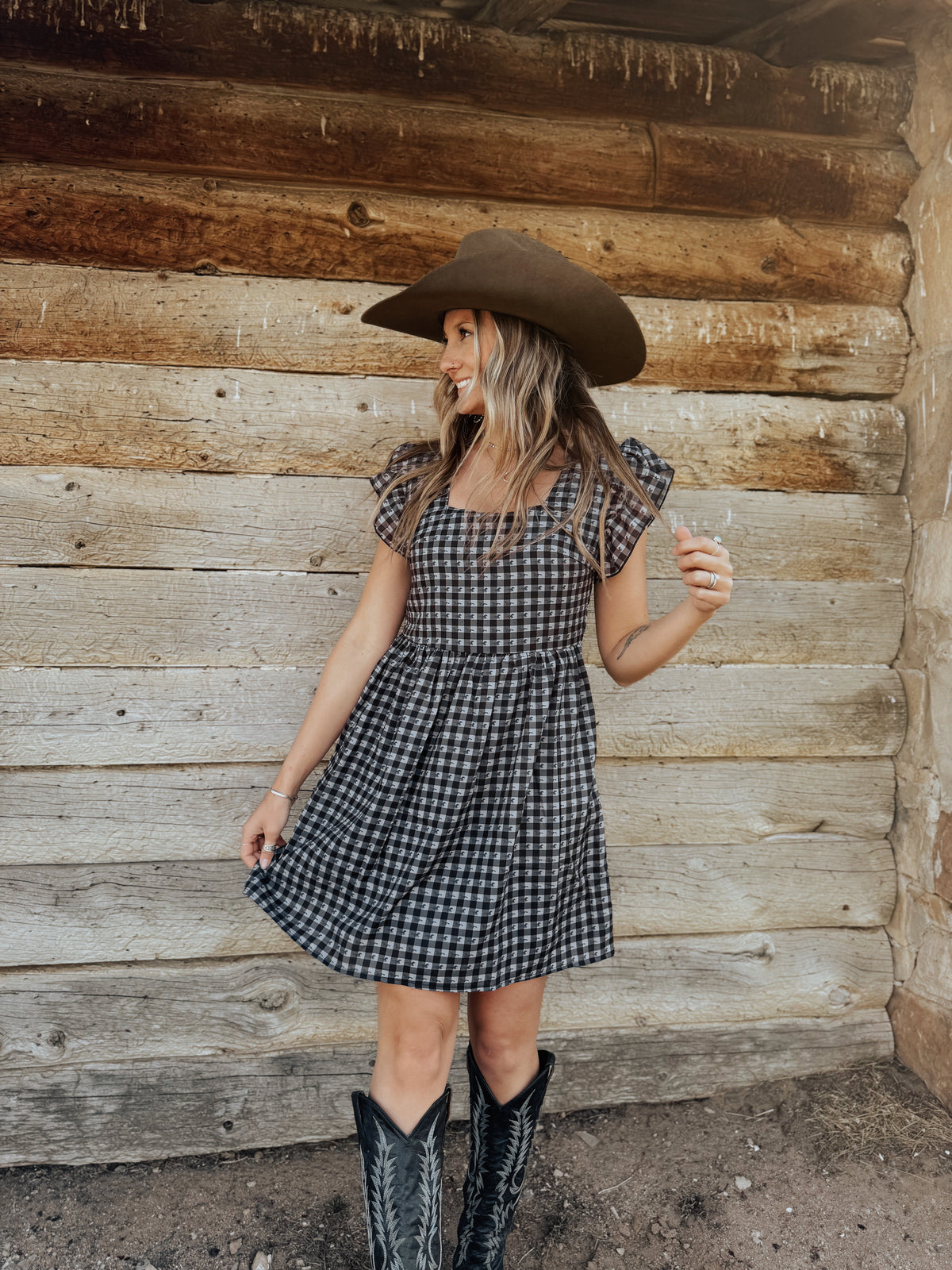 Gingham Horse Mini Dress