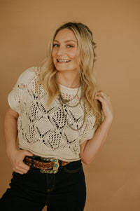 Crochet Short Sleeve Top
