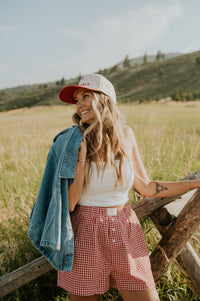 Cherry Gingham Shorts