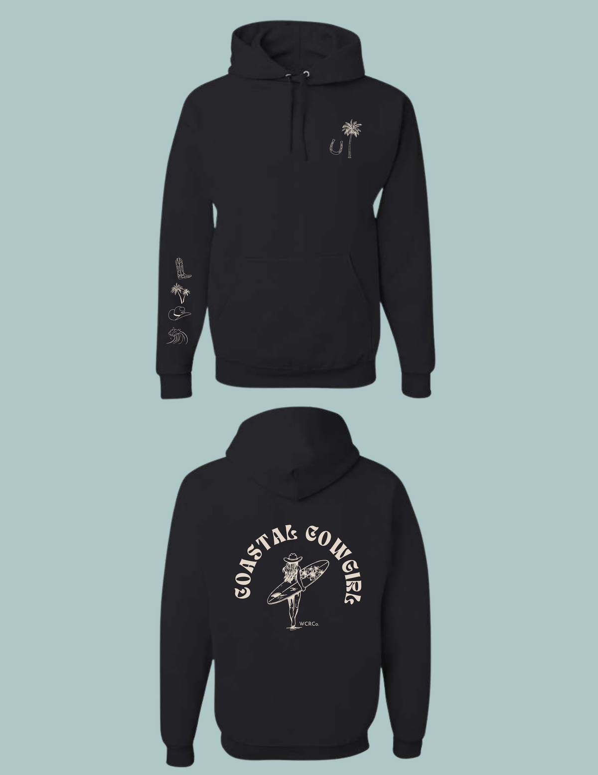 Coastal Cowgirl - Surfer Girl - Black