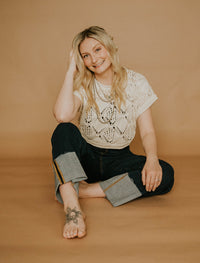 Crochet Short Sleeve Top