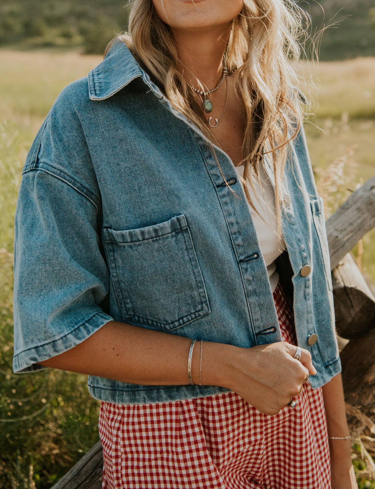 Denim Cropped Jacket