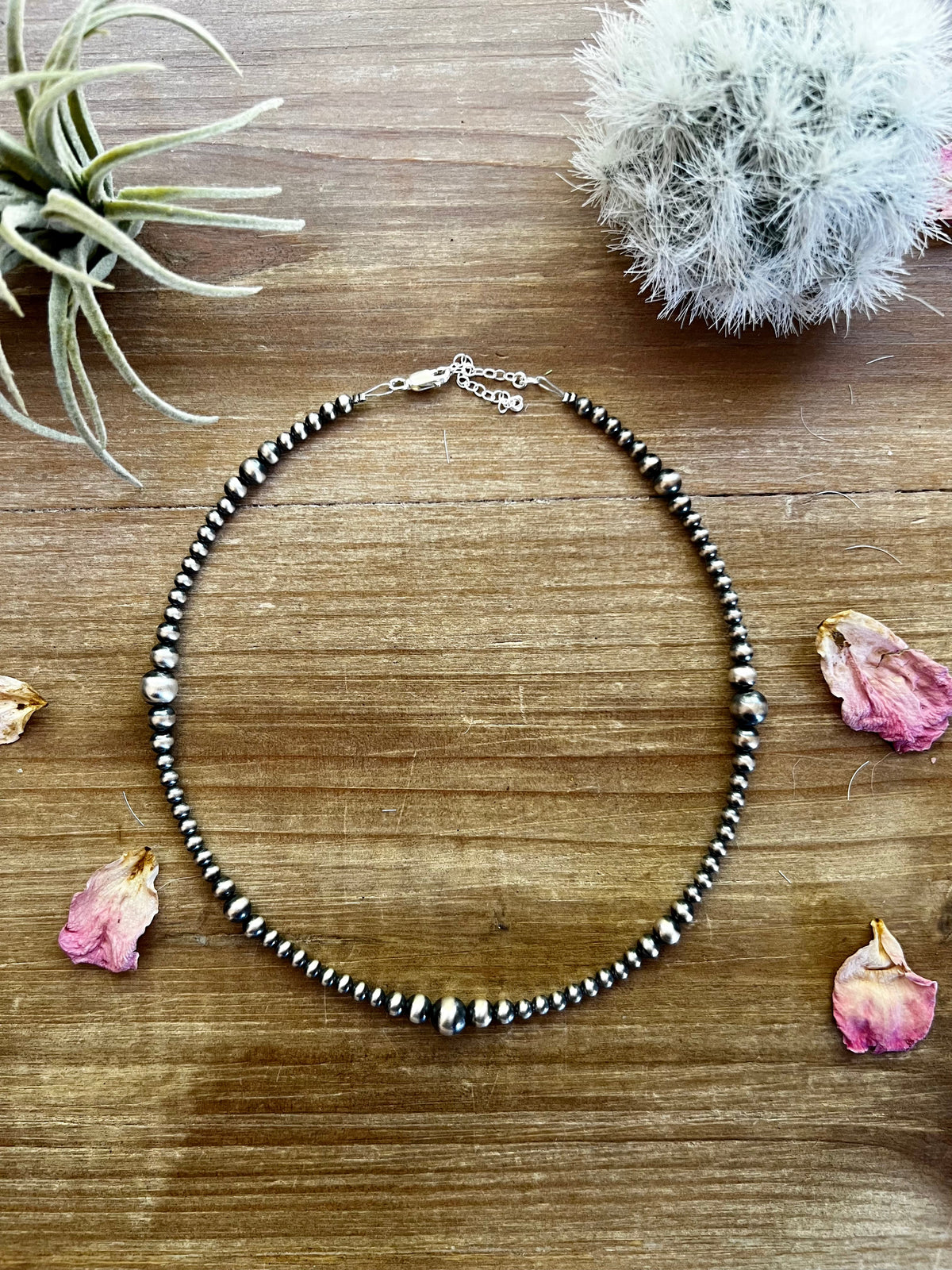 Graduated Sterling Silver Pearl Choker