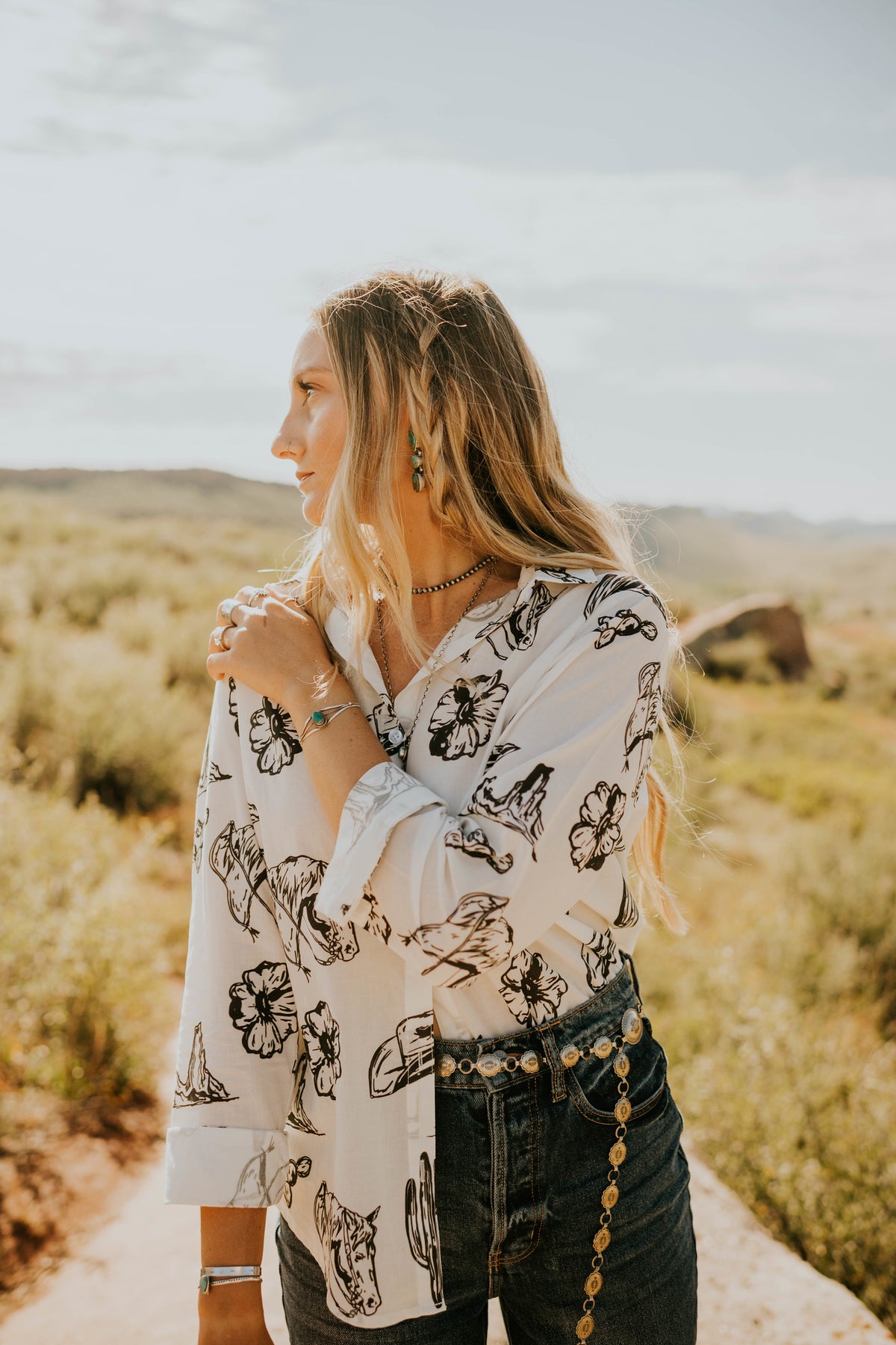 Cowgirl Button Down Top