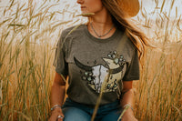 Moonlight Steer Skull Tee