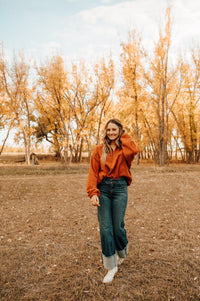 Rust Sherpa Quarter Zip