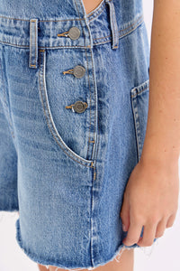 Denim Overall Shorts