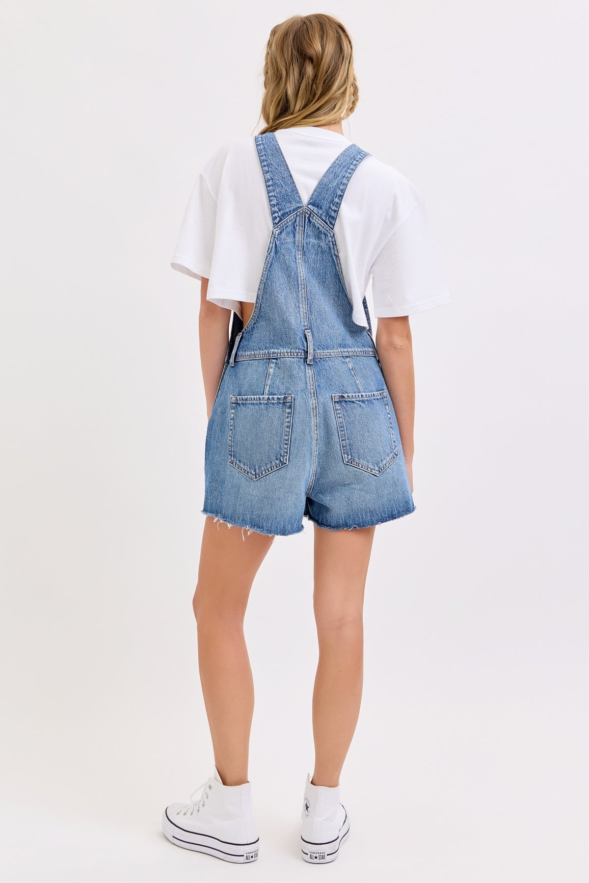 Denim Overall Shorts