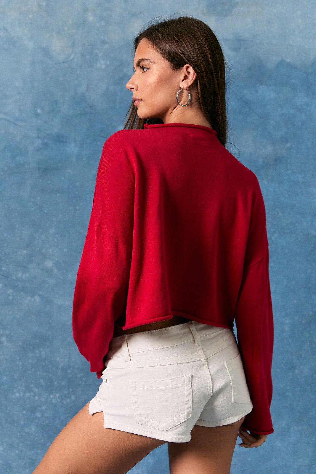 Mock Neck USA Sweater