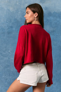 Mock Neck USA Sweater