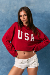Mock Neck USA Sweater