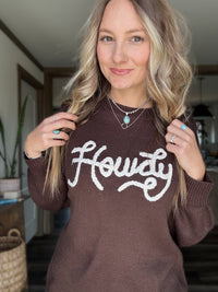 Howdy Embroidered Sweater
