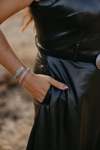 Leather A-Line Dress