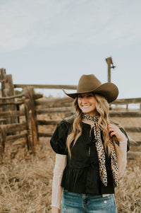 Black Bow Tie Top