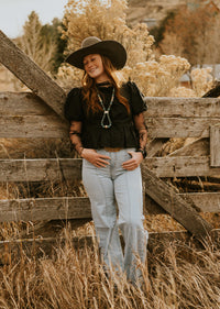 Black Bow Tie Top