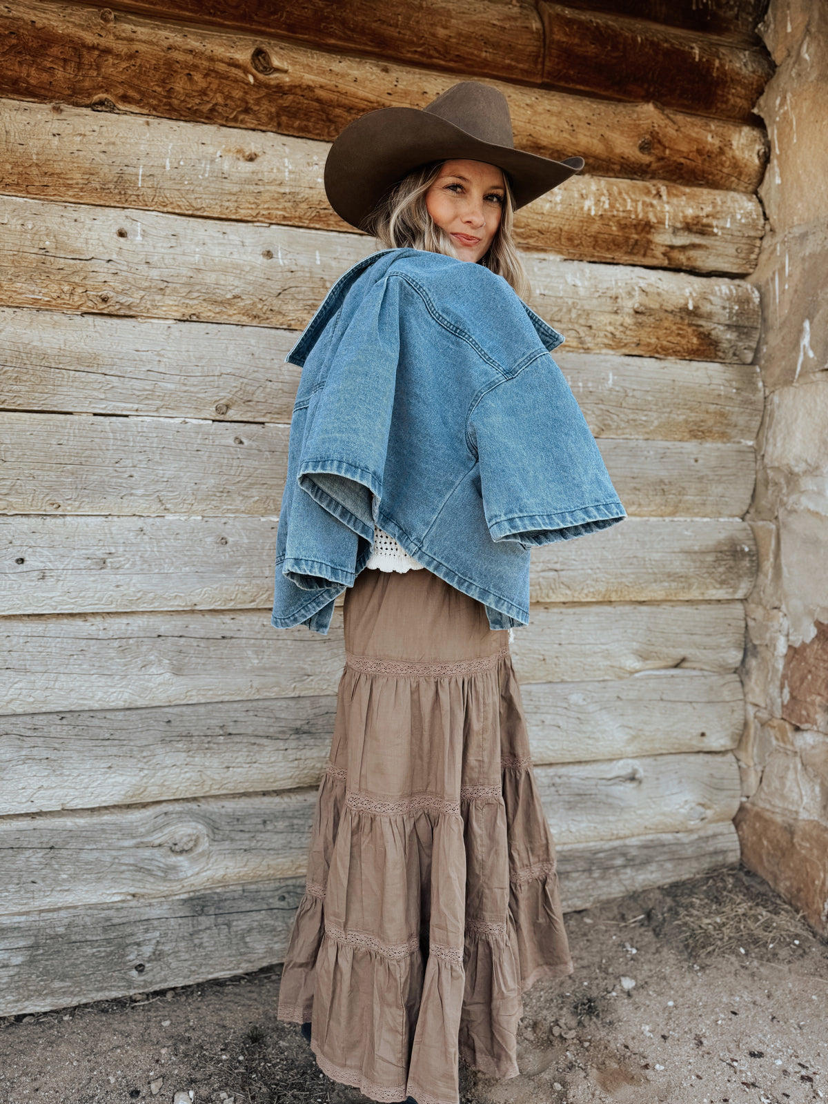 Denim Cropped Jacket
