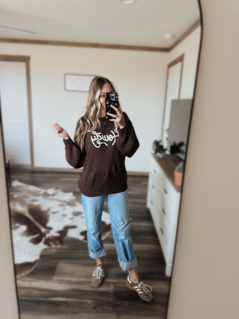 Howdy Embroidered Sweater