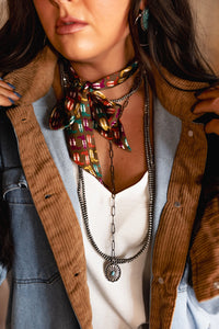 Multicolor Boots Twilly Scarf