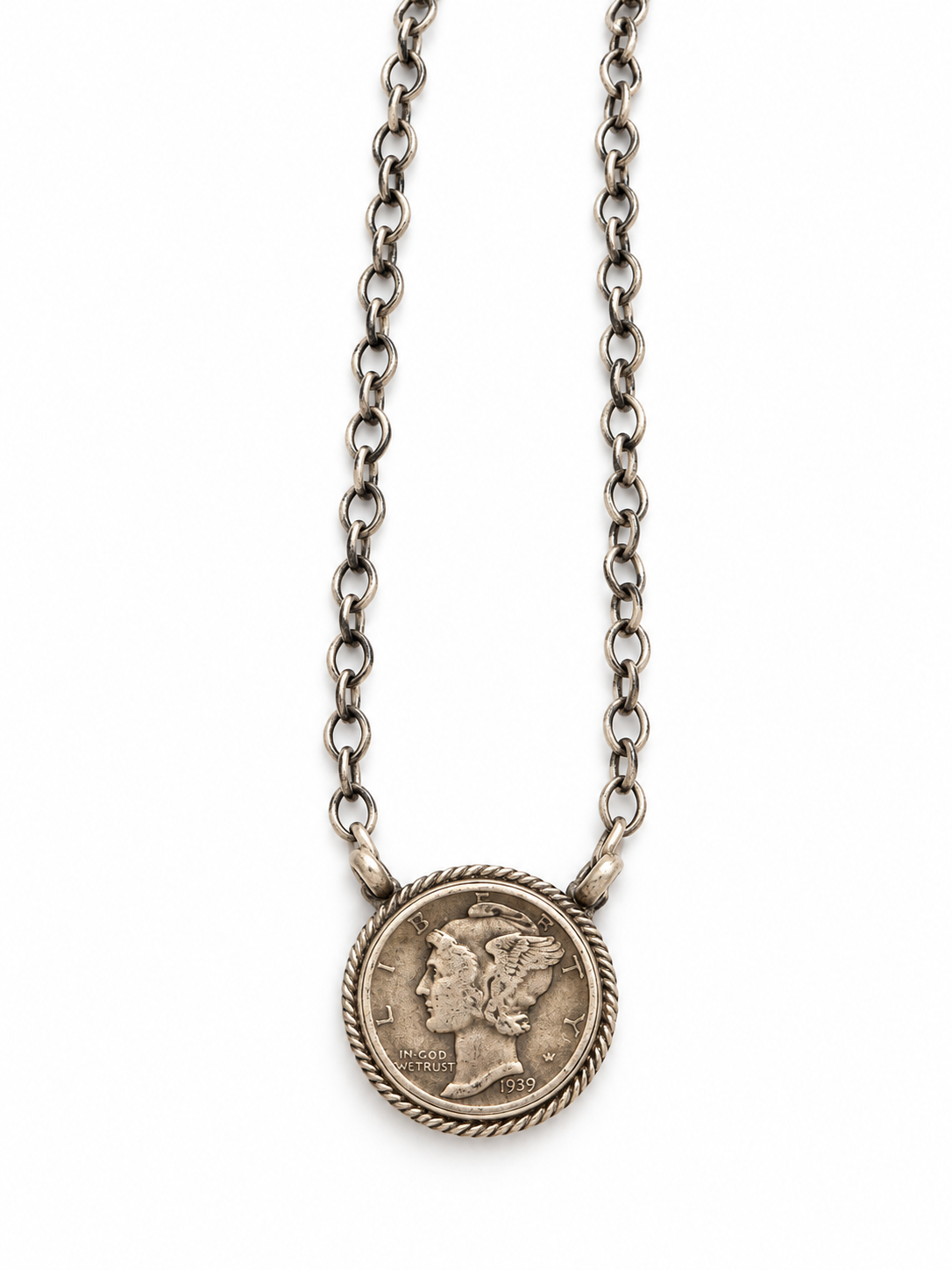 Sterling Silver 1939 Liberty Coin Necklace