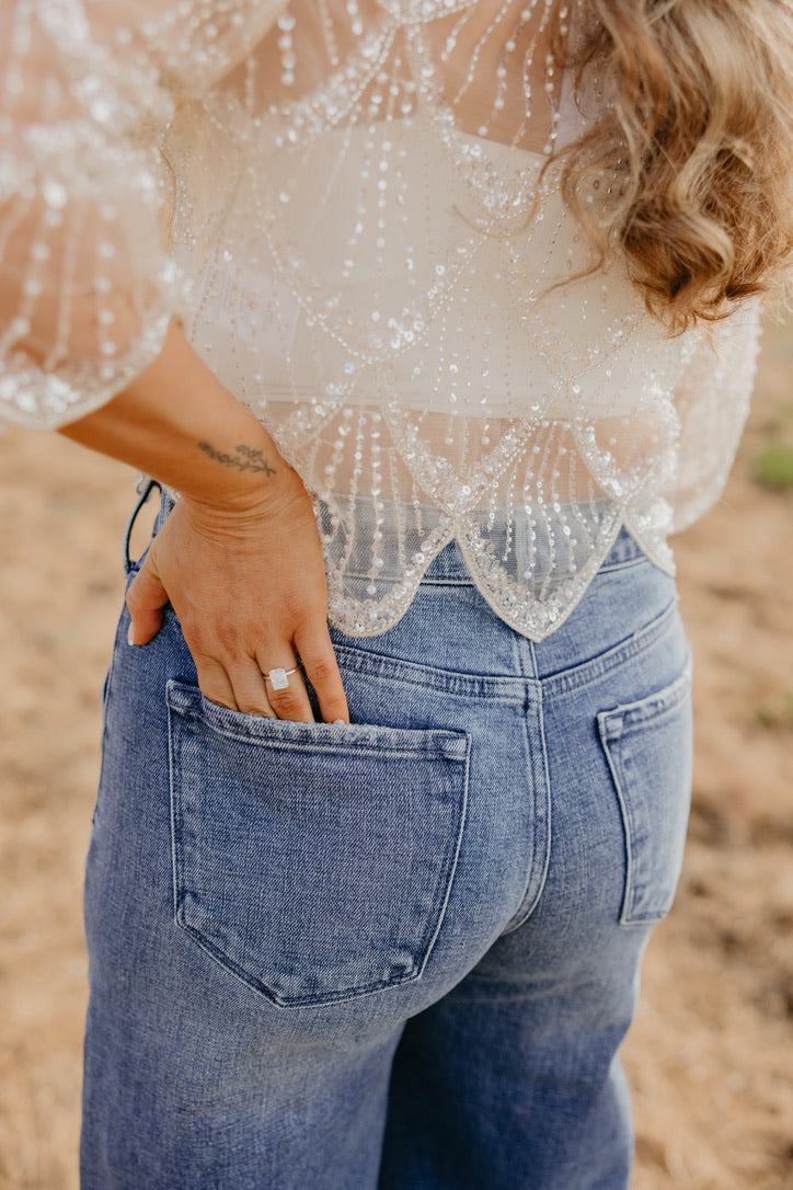 High Rise Wide Leg Jeans