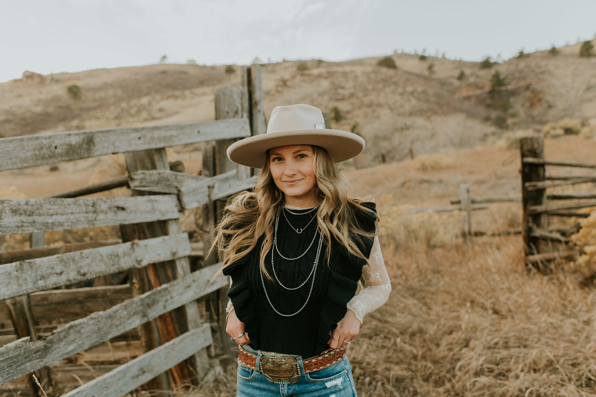 Black Ruffle Sleeve Sweater Vest