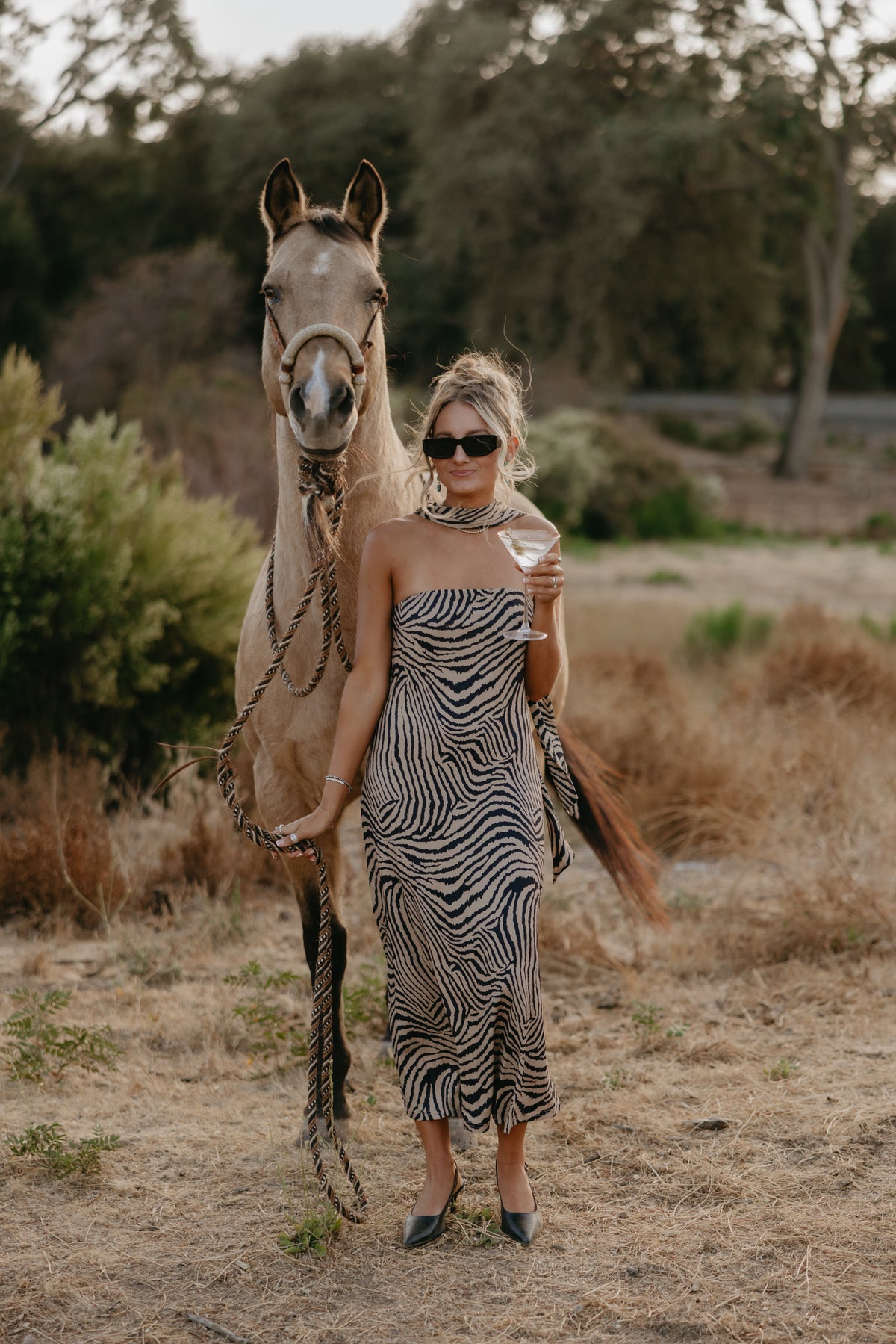 Tiger Print Midi Dress