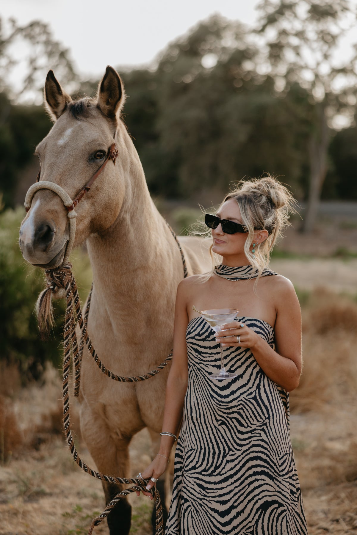 Tiger Print Midi Dress