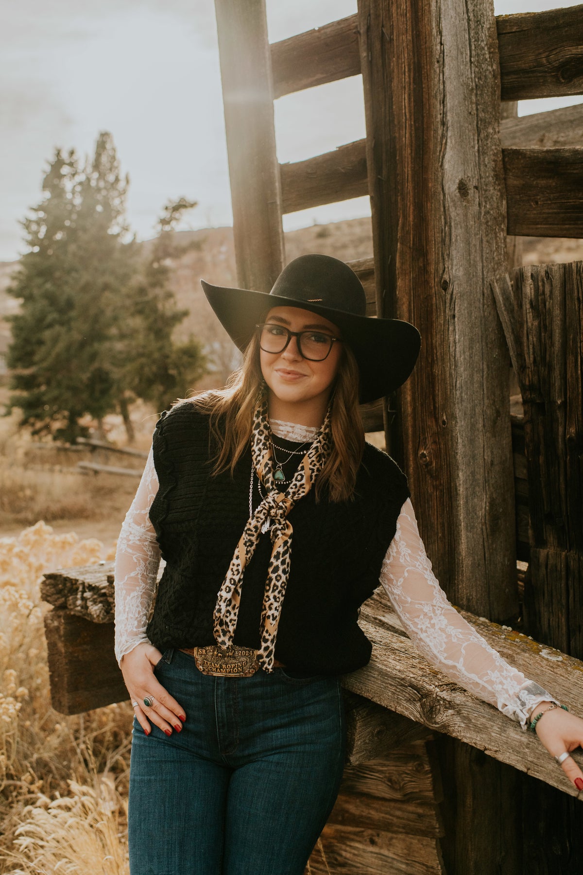 Black Mixed Texture Sweater Vest