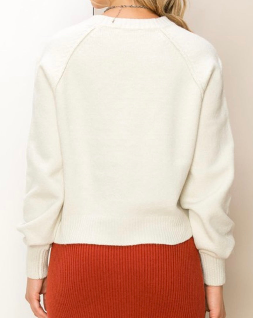 Everyday Cream Sweater (Medium & Large)