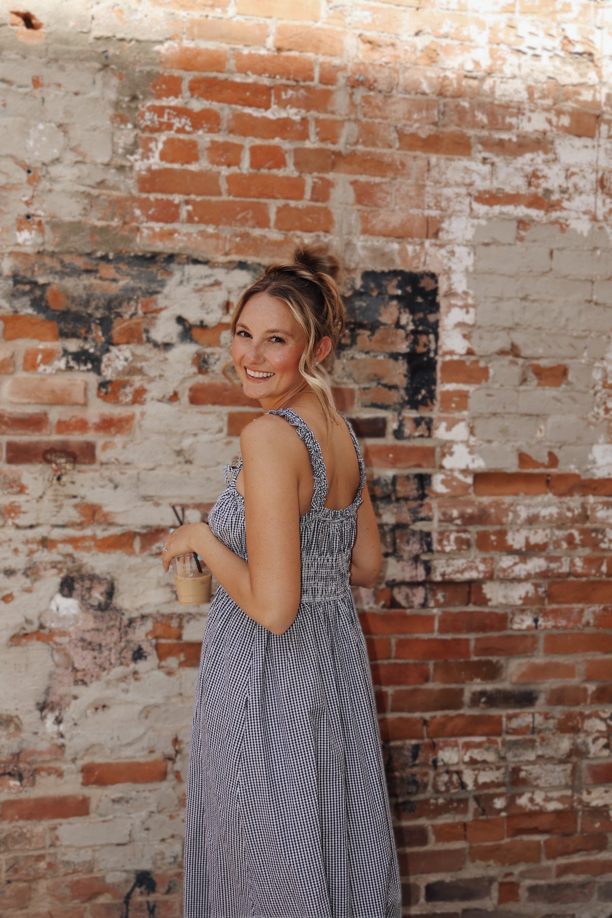 Black Gingham Midi Dress – Cactus Cowgirl Boutique