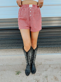 Cherry Gingham Shorts