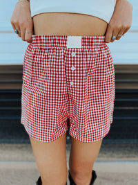 Cherry Gingham Shorts