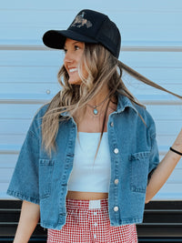 Denim Cropped Jacket