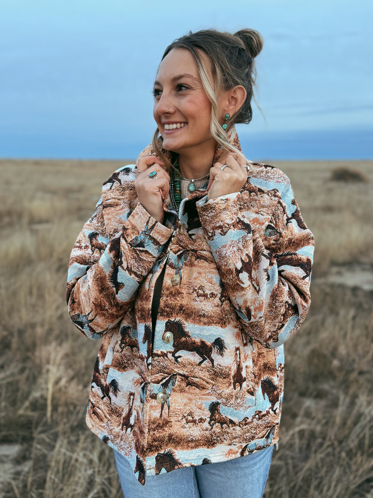 Jacquard Horse Jacket