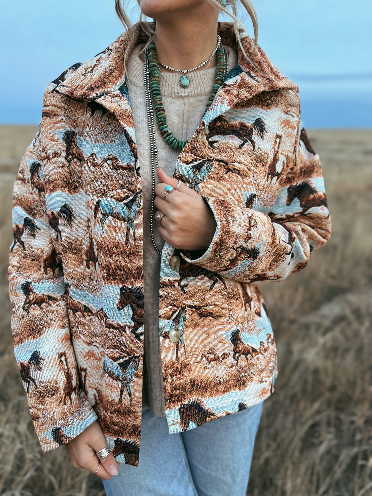 Jacquard Horse Jacket