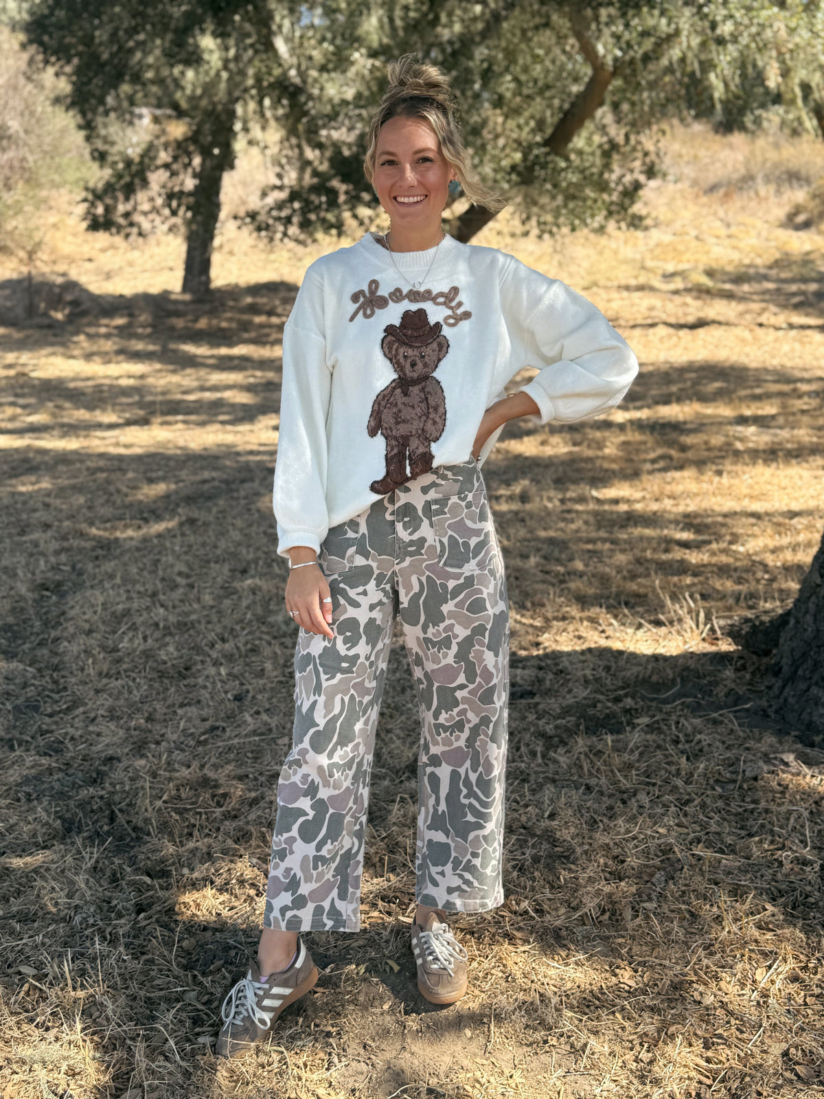 Wide Leg Duck Camo Jeans