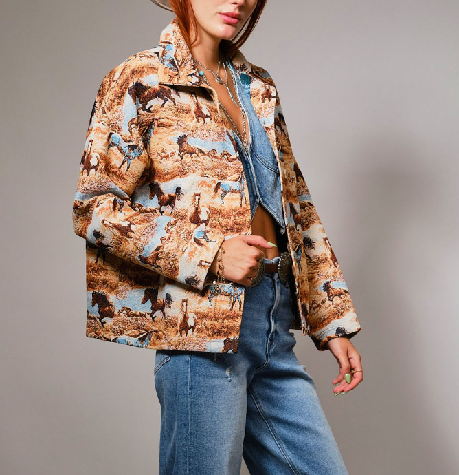 Jacquard Horse Jacket