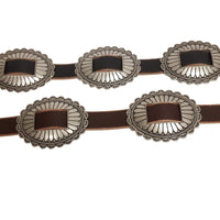 Brown Leather Concho Belt