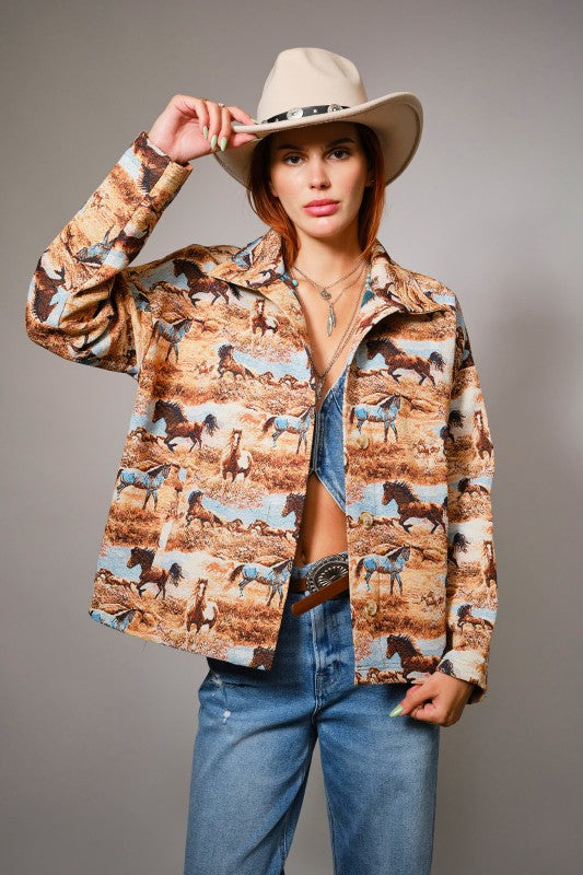 Jacquard Horse Jacket