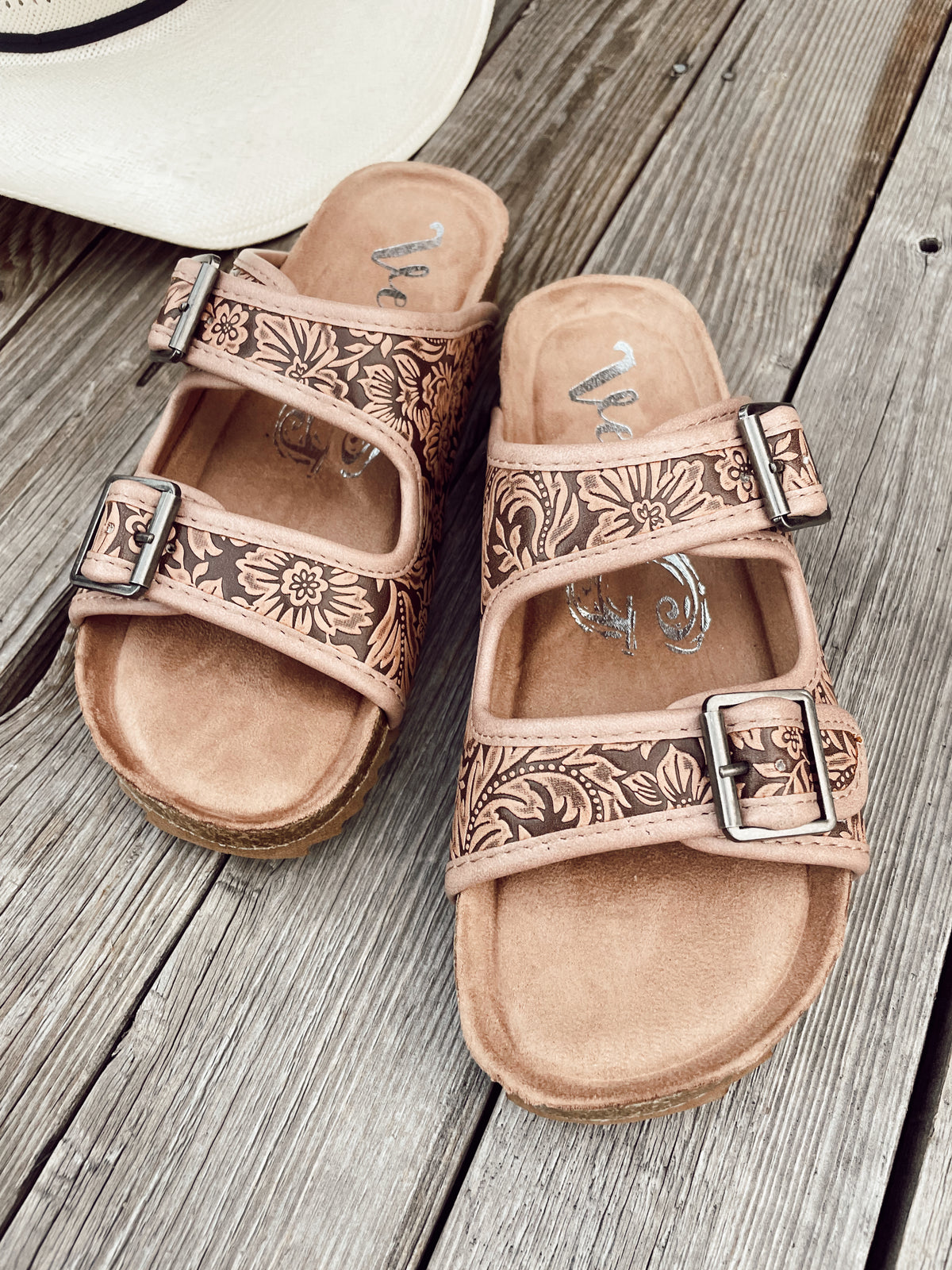 Tooled Leather Sandals