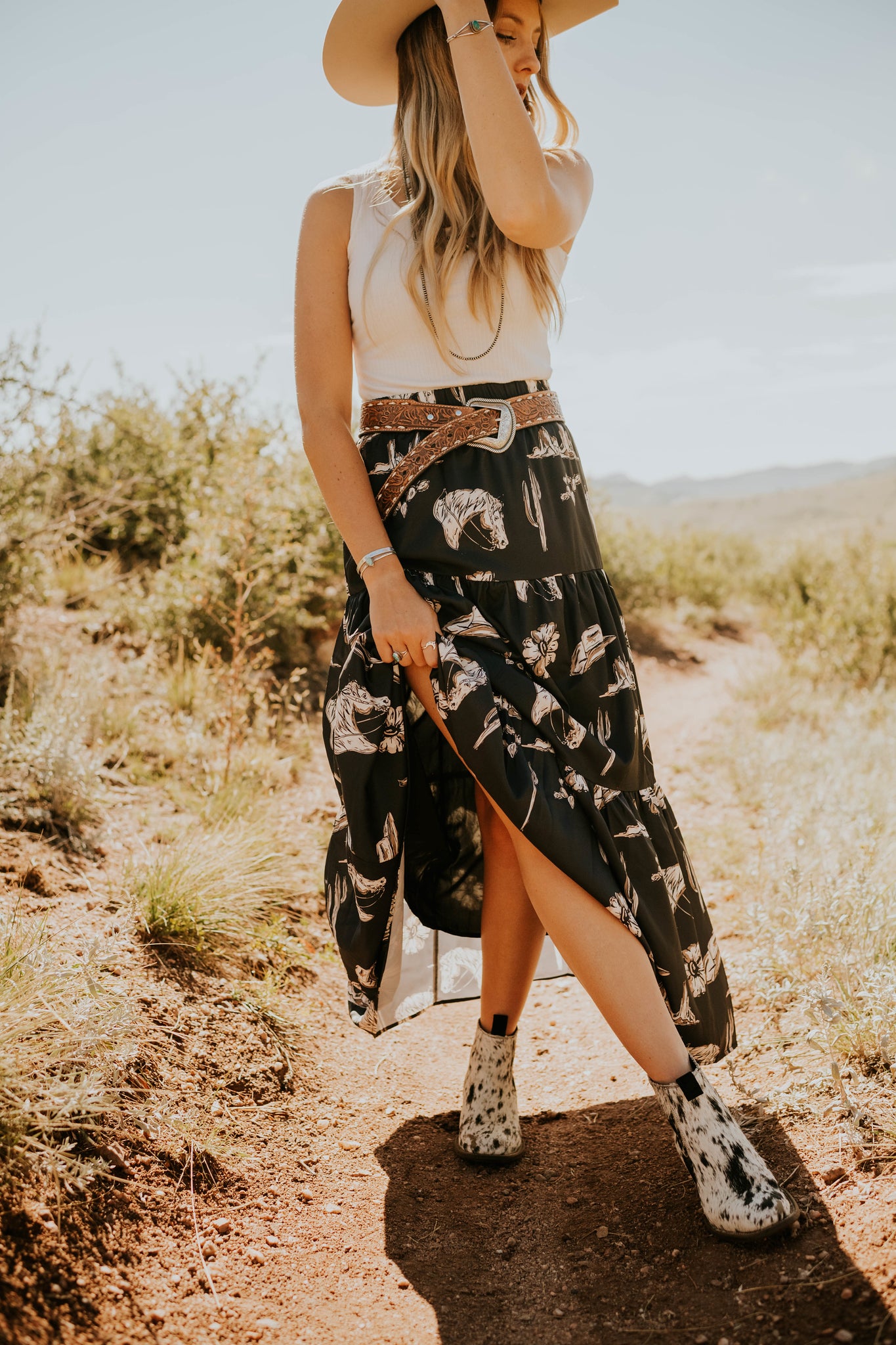 Cowgirl Maxi Skirt – Cactus Cowgirl Boutique