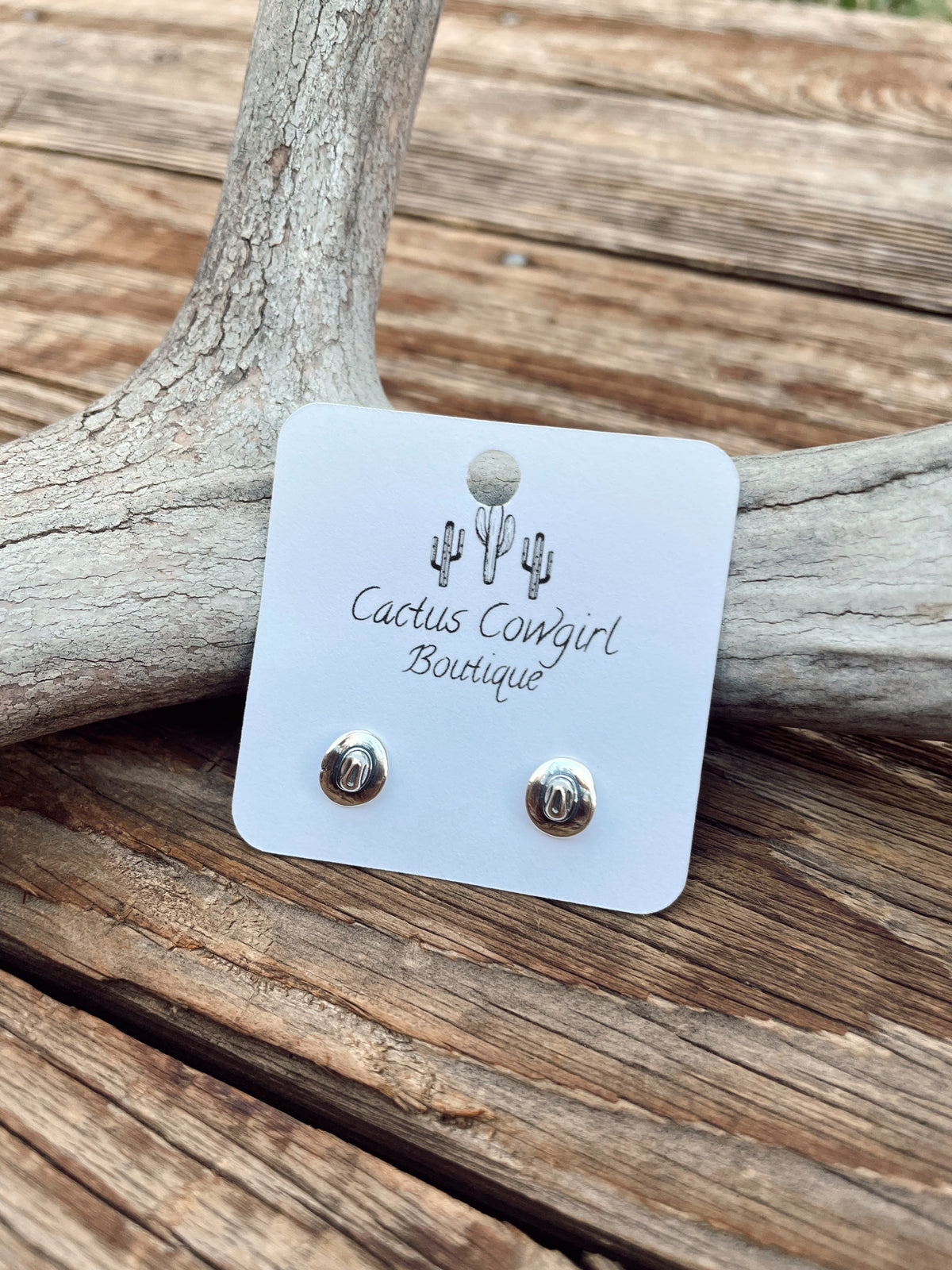 Sterling Silver Mini Cowboy Hat Earrings