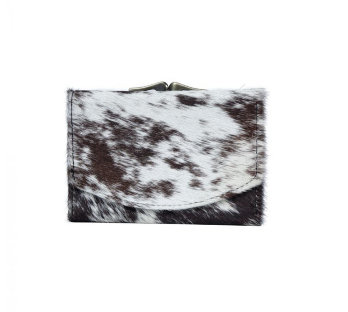 Black Cowhide Mini Wallet